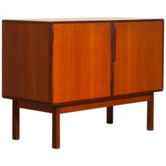 1960s, Teak and Palisander Small Sideboard Cabinet by Asko Finland