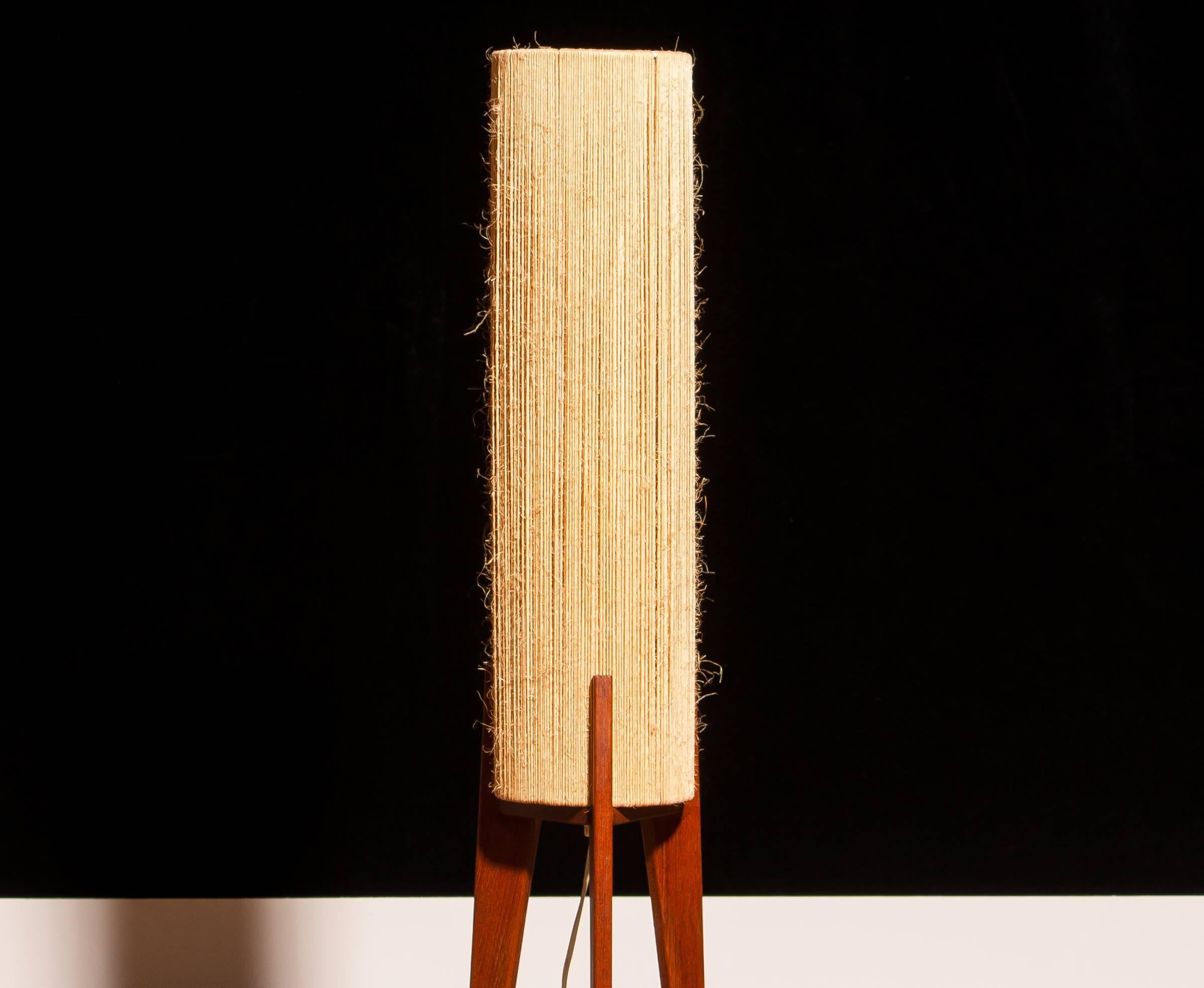 Danish 1960s, Teak and Rope Floor Lamp by Fog & Mørup, Denmark