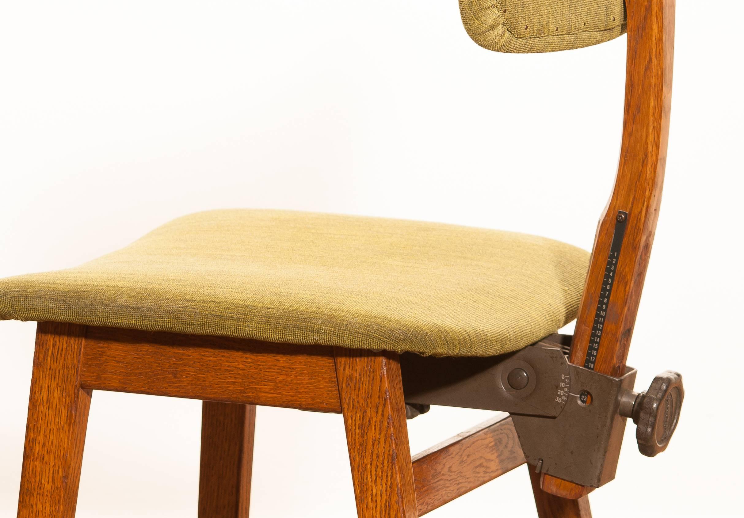 1960s, Teak and Wool Desk Chair by Âtvidabergs Sweden 4