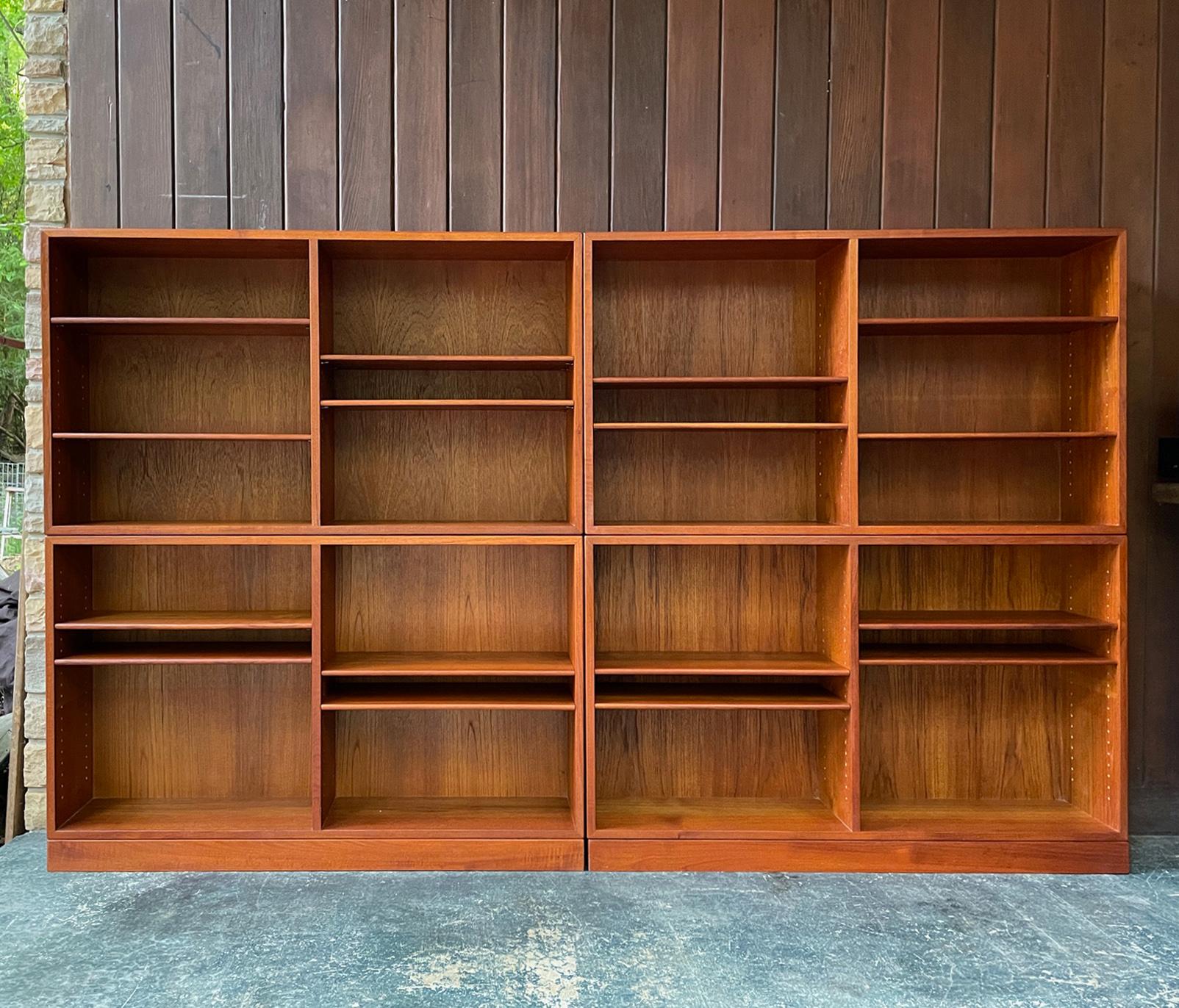 Teak 1960 Sistema di librerie in teak Børge Mogensen FDB Mobler danese Mid Century Mobler in vendita