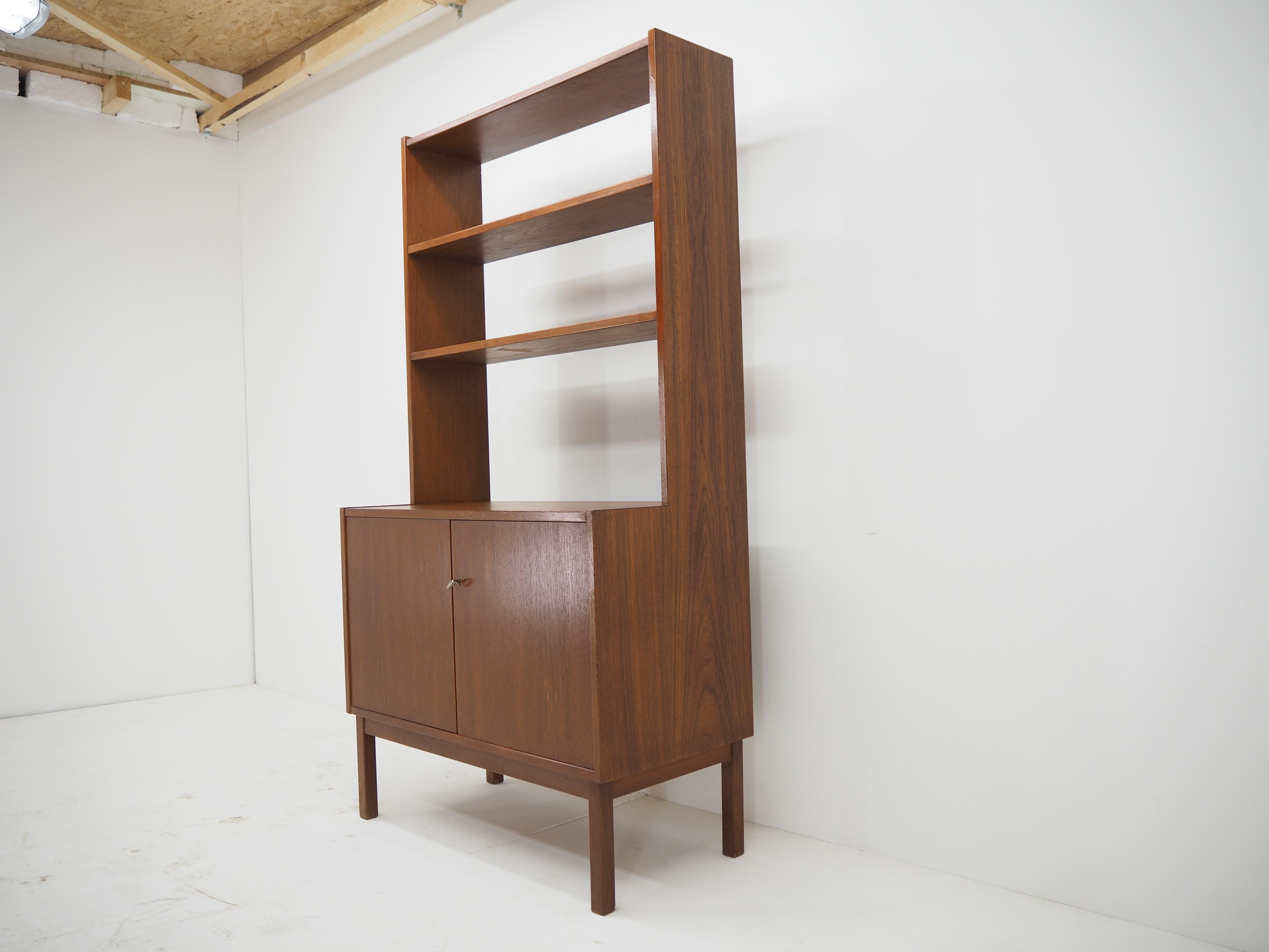 Mid-Century Modern 1960s Teak Bookcase Cabinet, Denmark