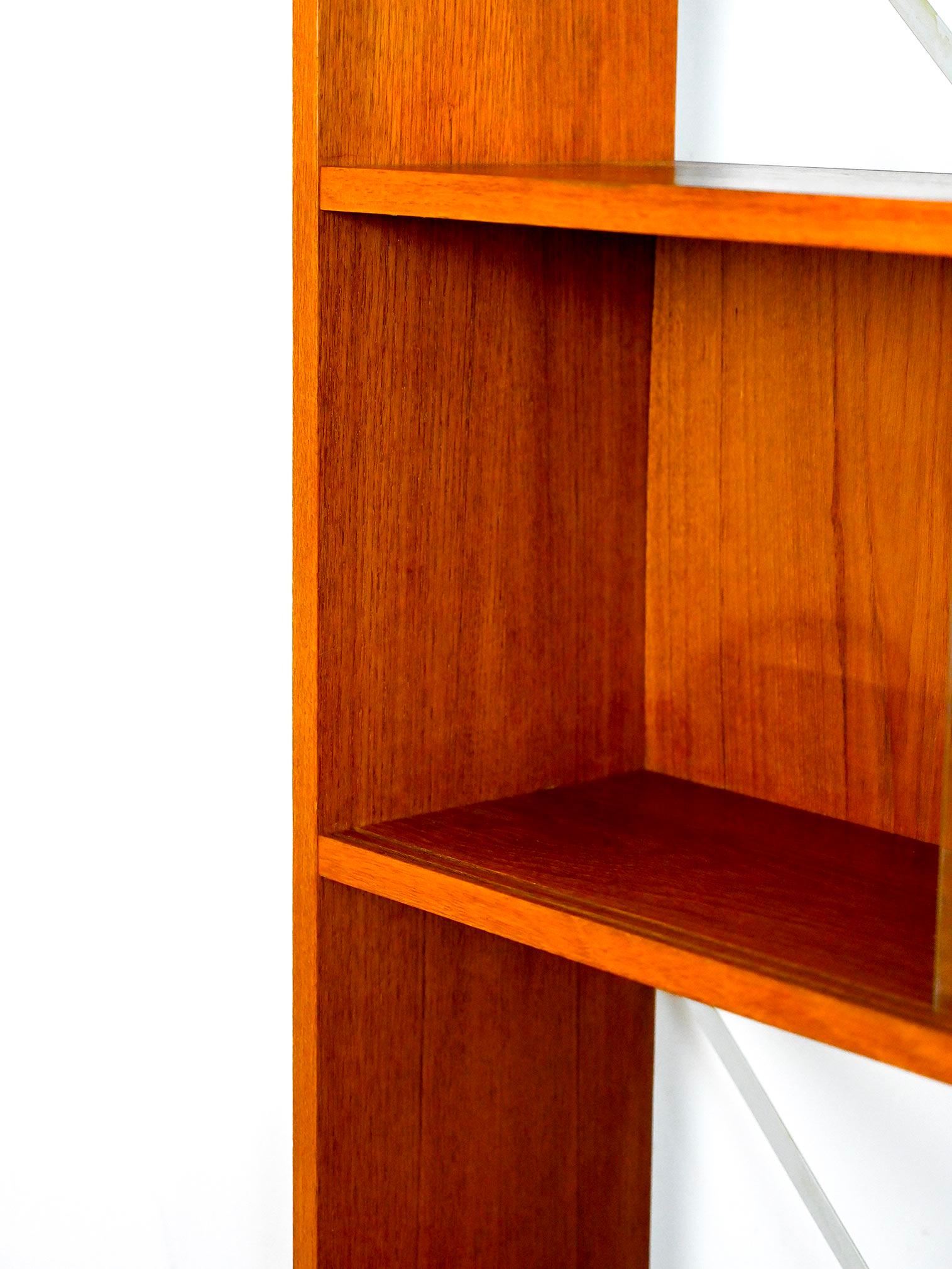Mid-20th Century 1960s teak cabinet with display cabinet