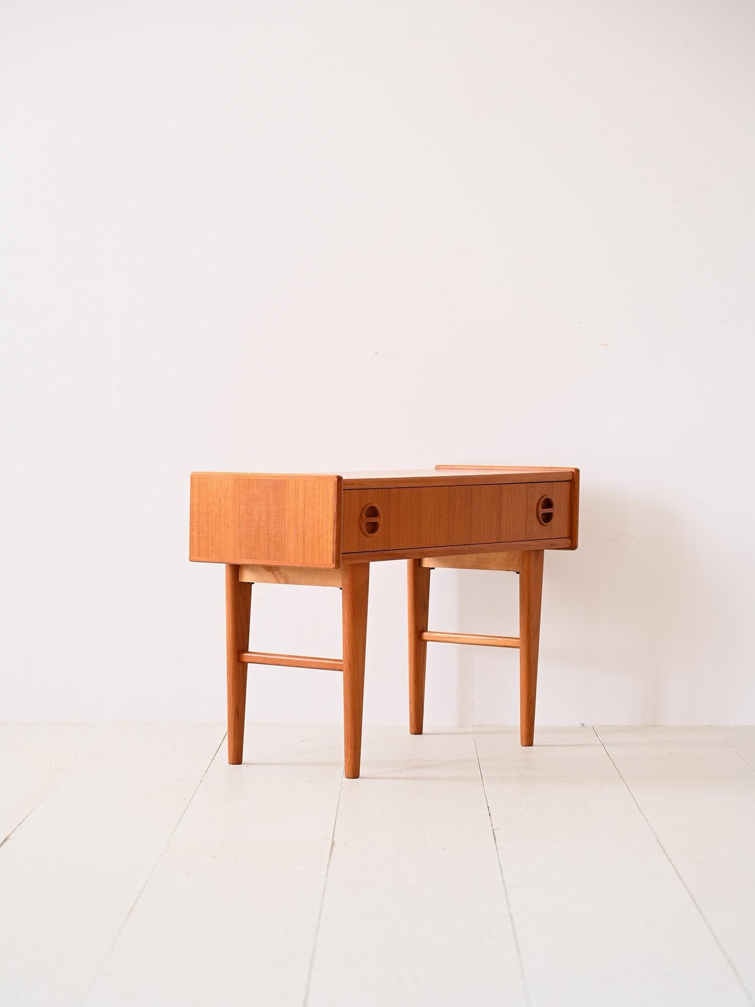 Scandinavian Modern 1960s teak cabinet with drawer For Sale