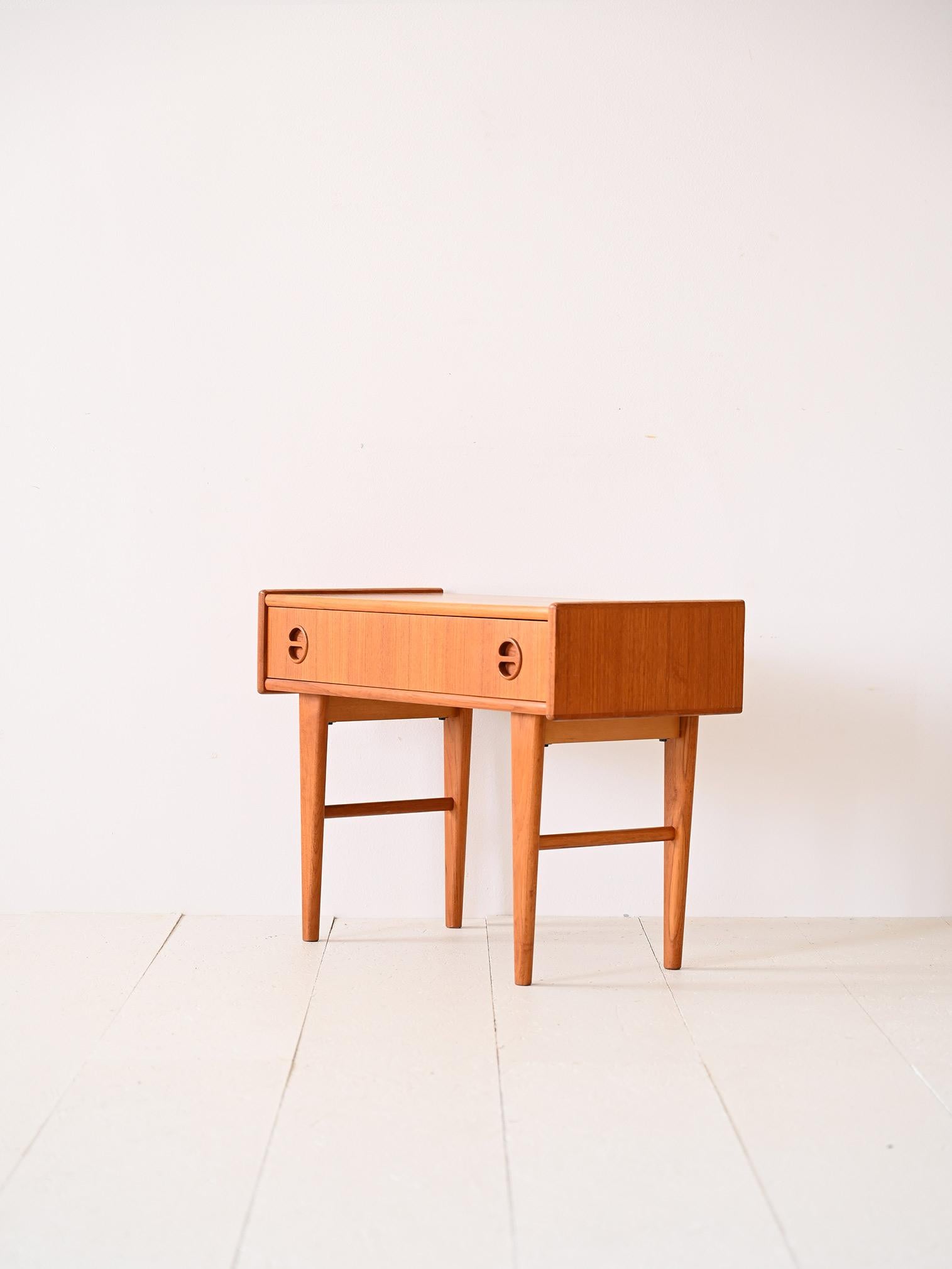 Scandinavian 1960s teak cabinet with drawer For Sale