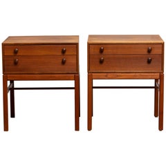 1960s, Teak Casino Nightstands, Side Tables by Engström & Myrstrand, Tingströms