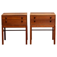 1960s Teak Casino Nightstands, Side Tables by Engström & Myrstrand, Tingströms