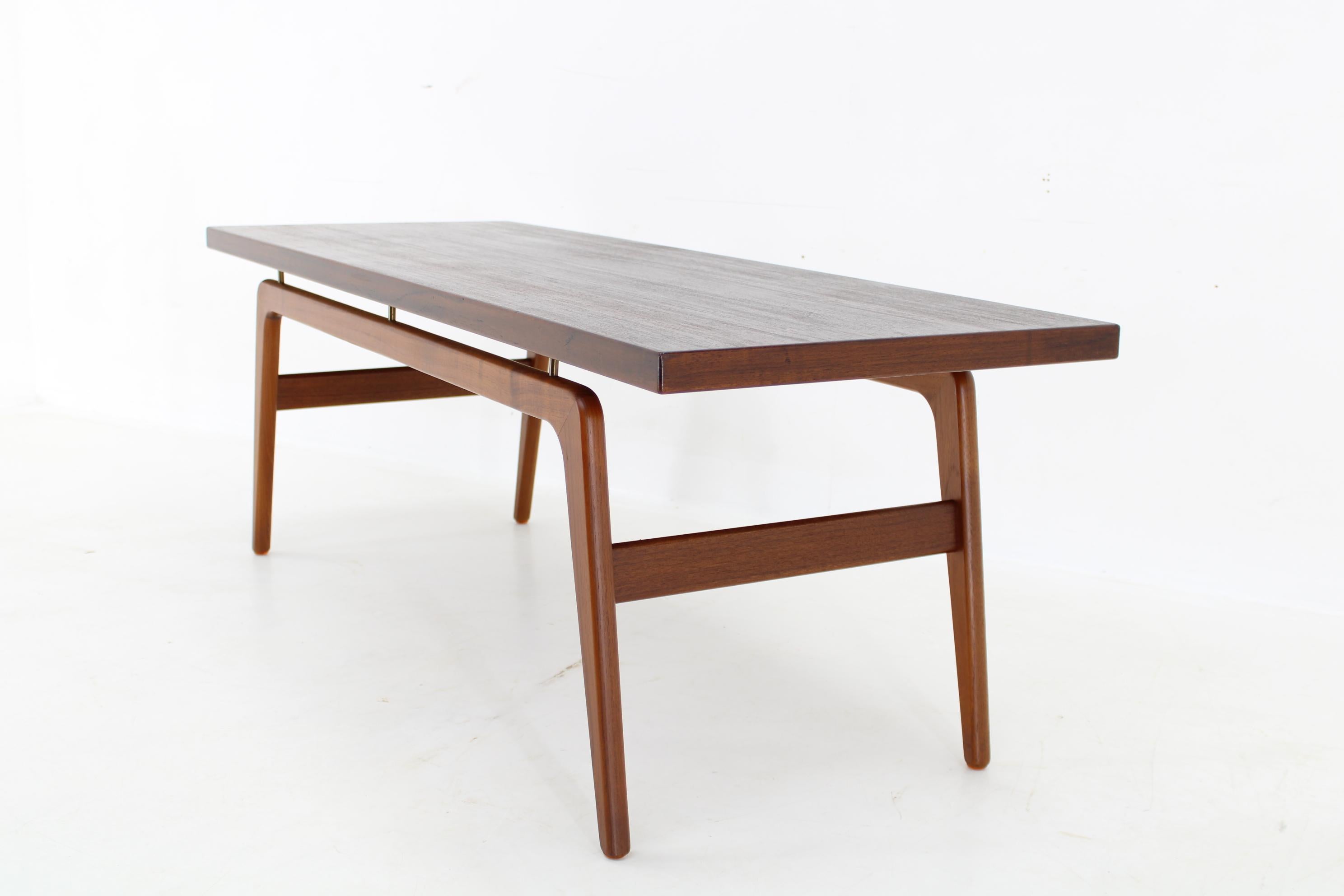 Mid-20th Century 1960s Teak Coffee Table by Clausen and Son for Silkeborg, Denmark  For Sale