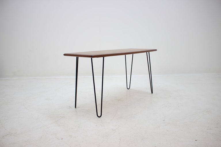 1960s Teak Coffee Table on Hairpin Legs at 1stdibs