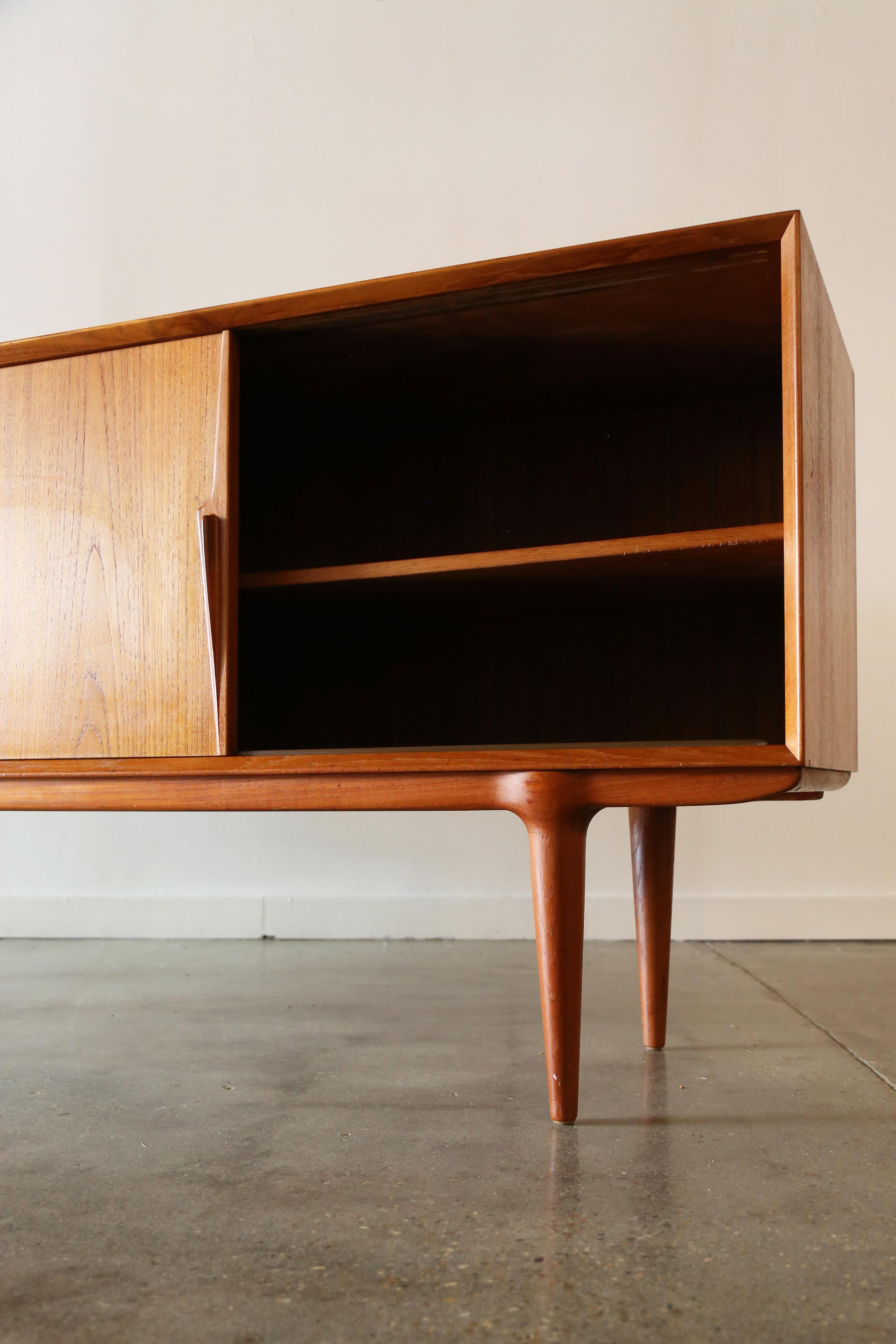 Mid-20th Century 1960s Teak Credenza Designed by Gunni Omann Model 18 Danish Modern