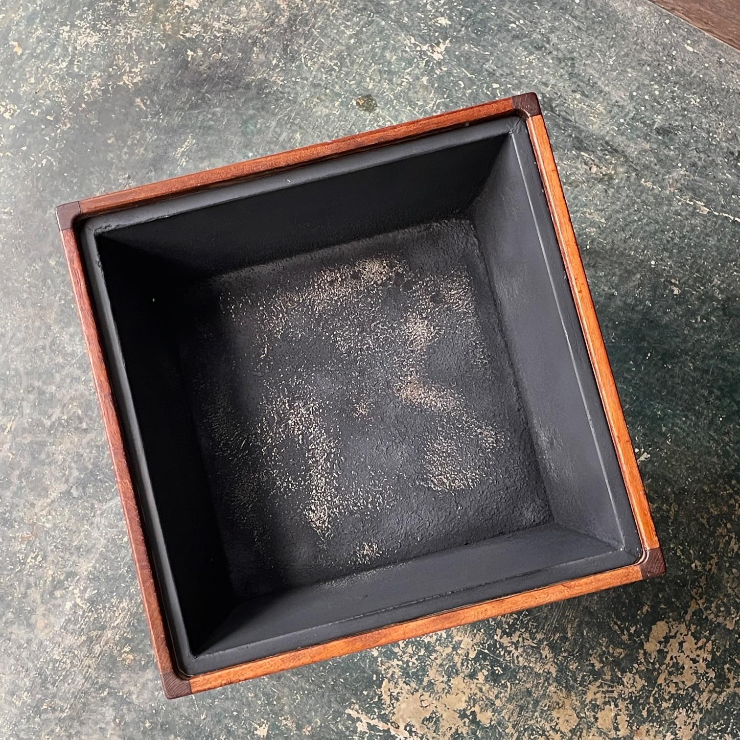 1960s Teck Danish Cube Planter Stand Dish Kjersgaard Vintage Mid-Century en vente 1