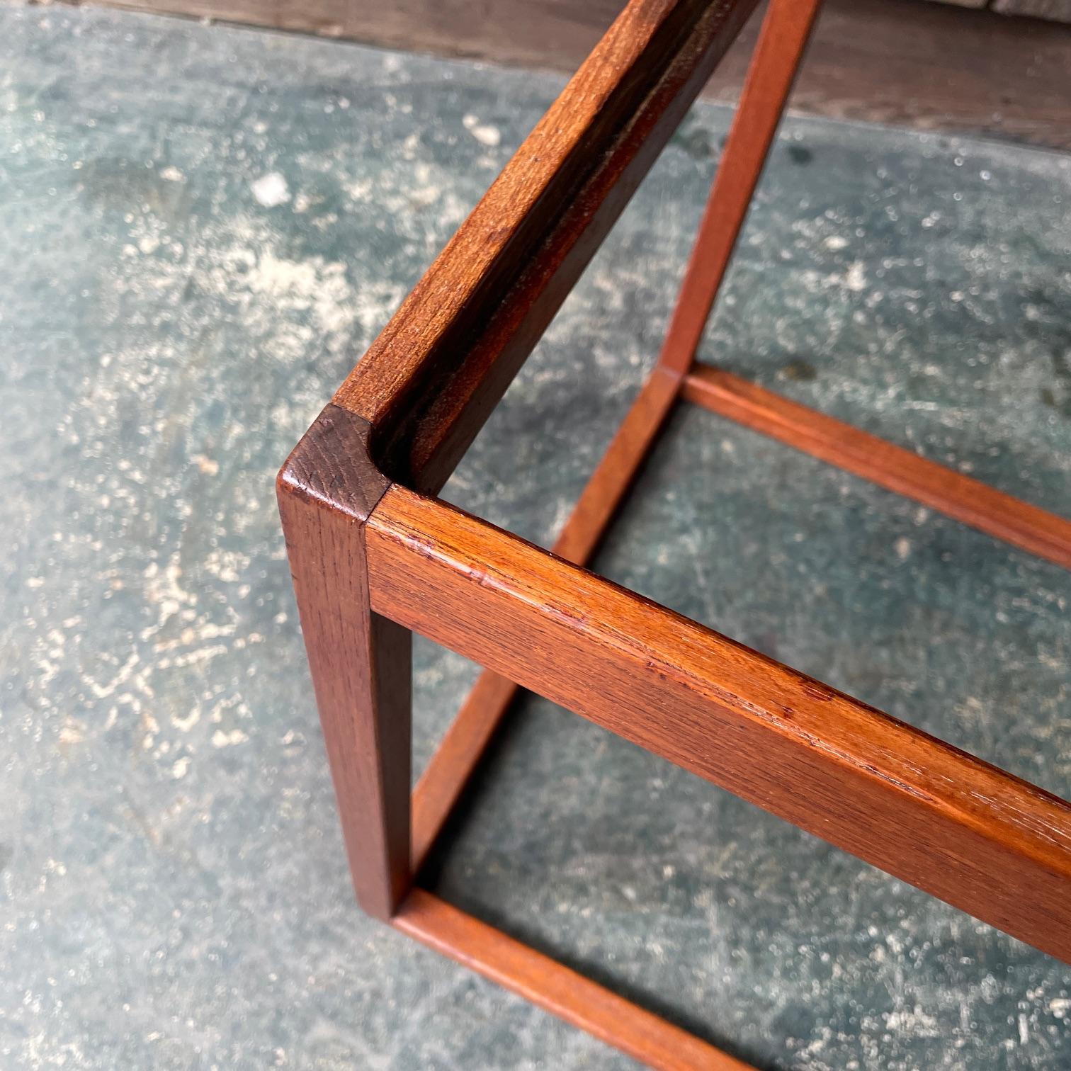 1960s Teck Danish Cube Planter Stand Dish Kjersgaard Vintage Mid-Century en vente 2