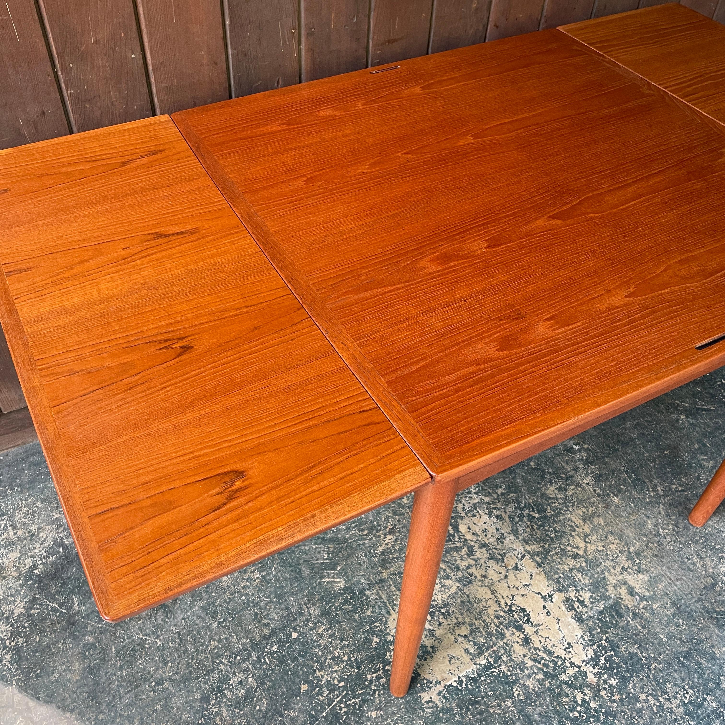 1960's Teck Danish Dining Game Table Flip-Top Mid-Century Carlo Jensen en vente 11
