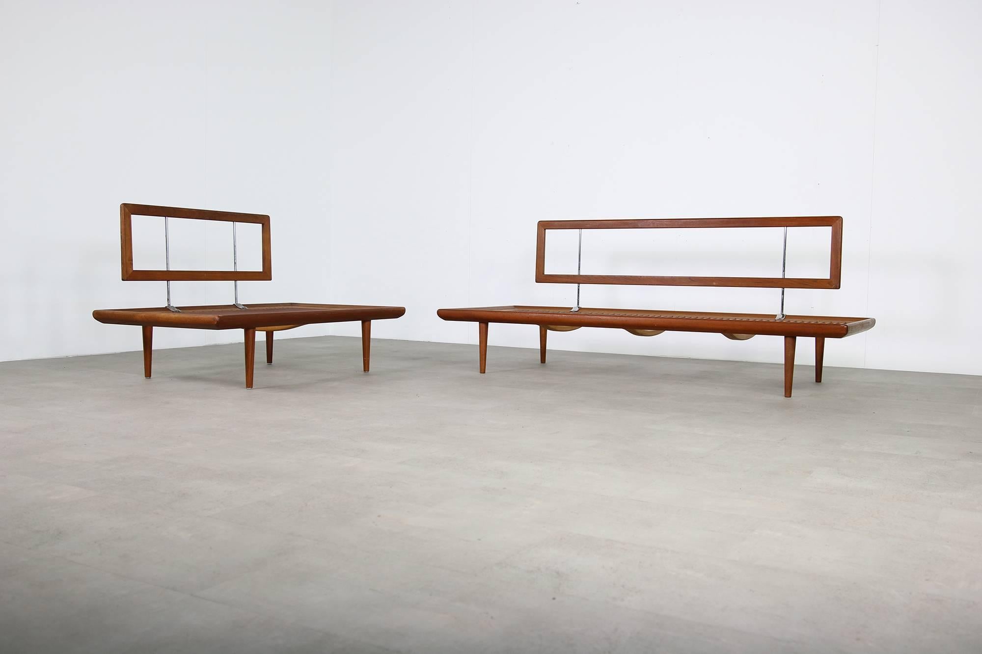 Mid-20th Century 1960s Teak Daybed Sofa Set Peter Hvidt Minerva Danish Modern Design