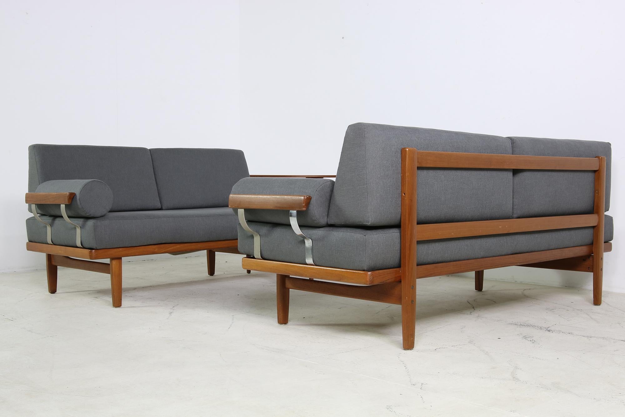 Mid-Century Modern 1960s Teak Daybed Sofa Set with Side Table Svensson & Sandstrom Danish Modern