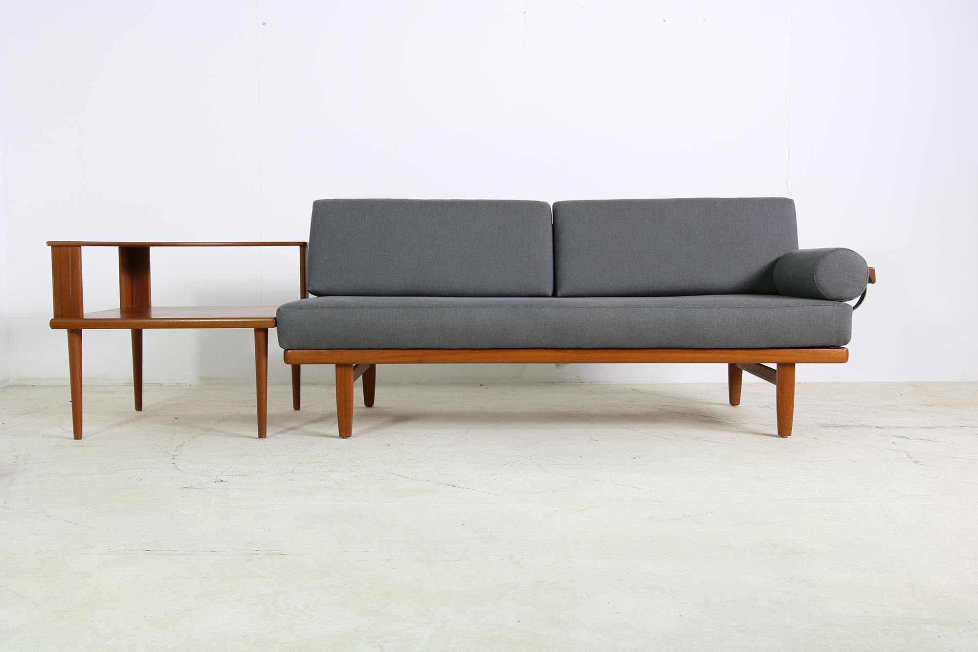 1960s Teak Daybed Sofa Set with Side Table Svensson & Sandstrom Danish Modern In Good Condition In Hamminkeln, DE