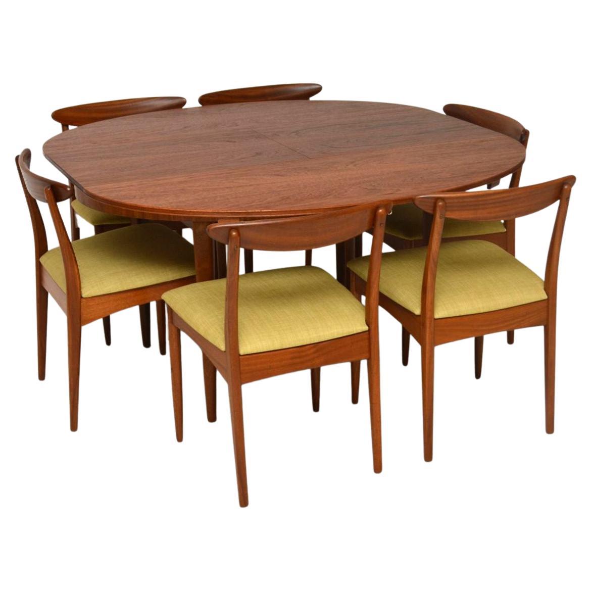 1960's Teak Dining Table and 6 Chairs by Greaves & Thomas