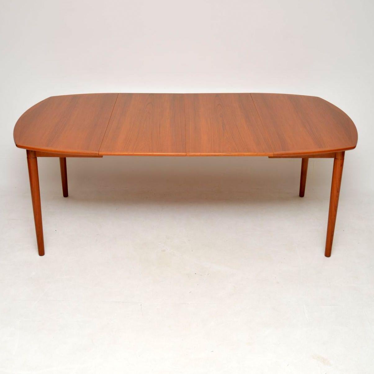 Mid-Century Modern 1960s Teak Dining Table by Gustav Bahus for Rastad & Relling