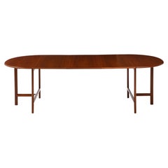 Used 1960's Teak Dining Table Designed By Karl-Erik Ekselius For JOC With 3 Leaves