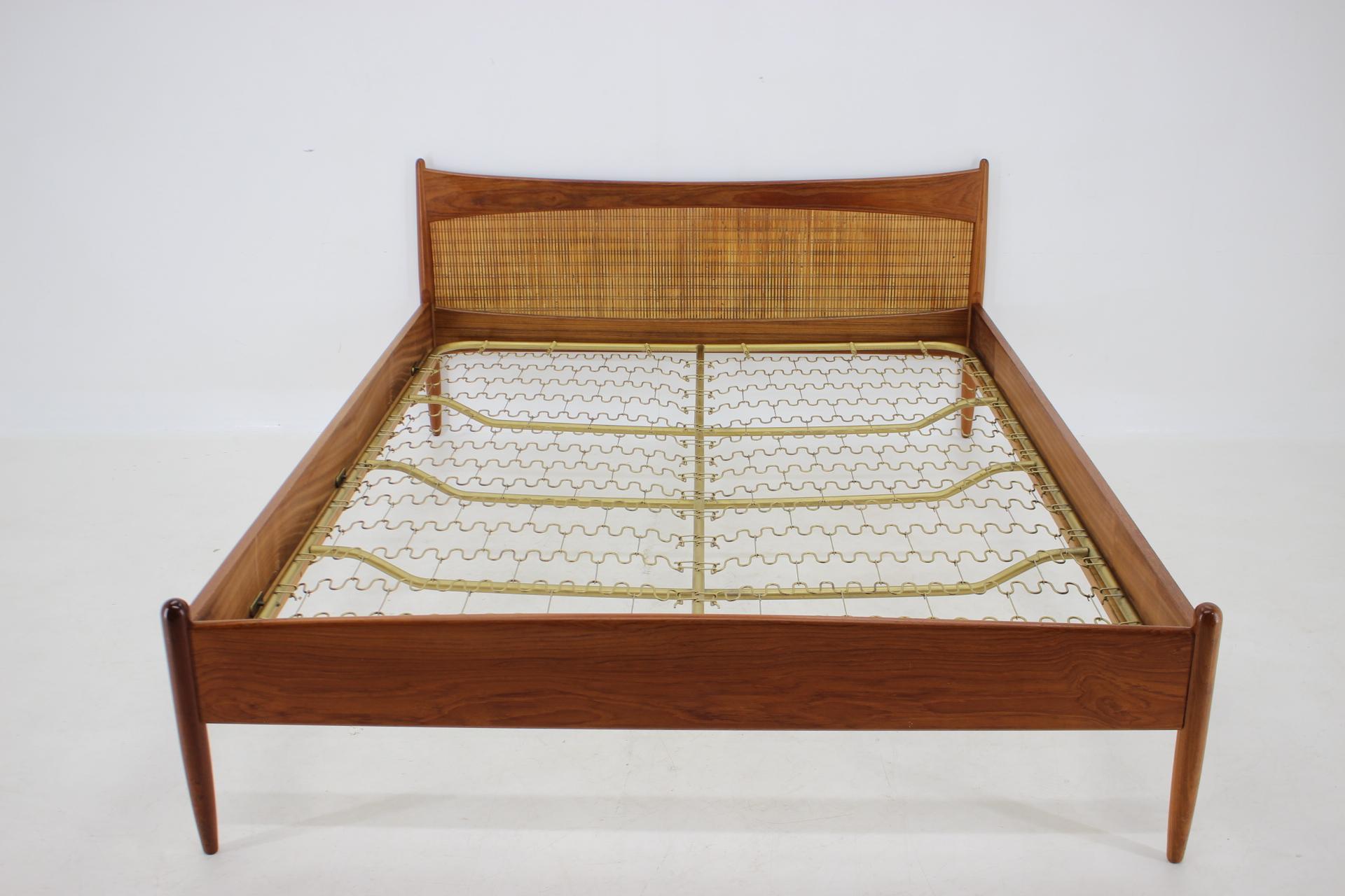 Mid-Century Modern 1960s Teak Double Bed, Denmark