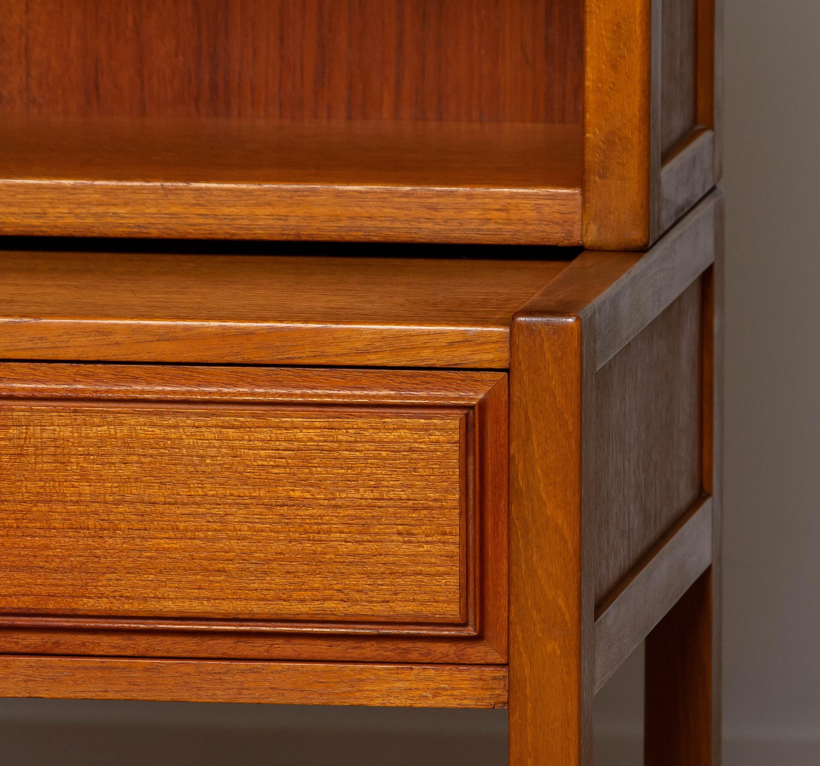 Mid-Century Modern 1960's Teak Drawer and Shelfs Cabinet by Carl Aksel Acking for Bodafors, Sweden