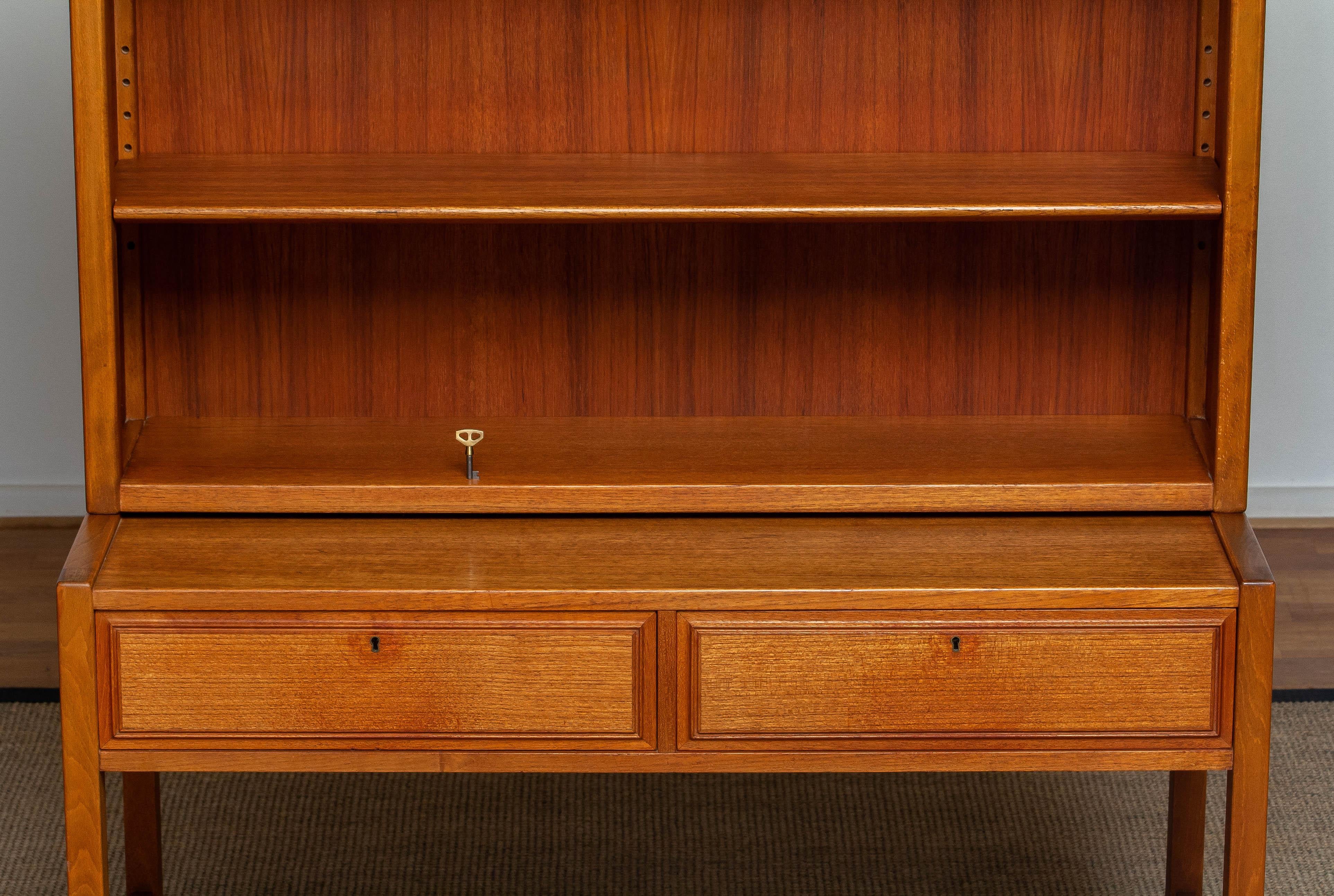 Mid-20th Century 1960's Teak Drawer and Shelfs Cabinet by Carl Aksel Acking for Bodafors, Sweden