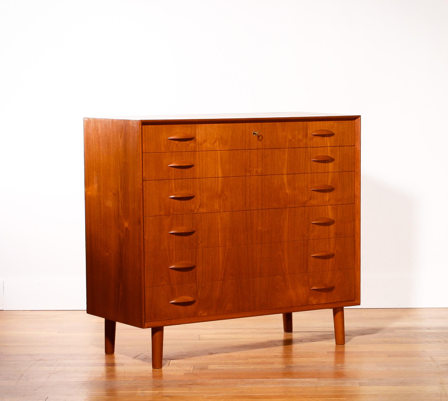 1960s, Teak Drawers Cabinet by Johannes Sorth 2