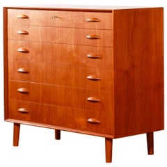1960s, Teak Drawers Cabinet by Johannes Sorth