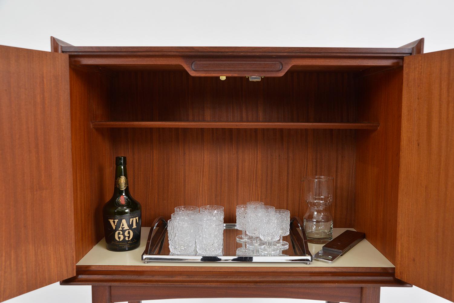 1960s Teak Drinks Cocktail Cabinet Richard Hornby for Fyne Ladye Furniture UK 1