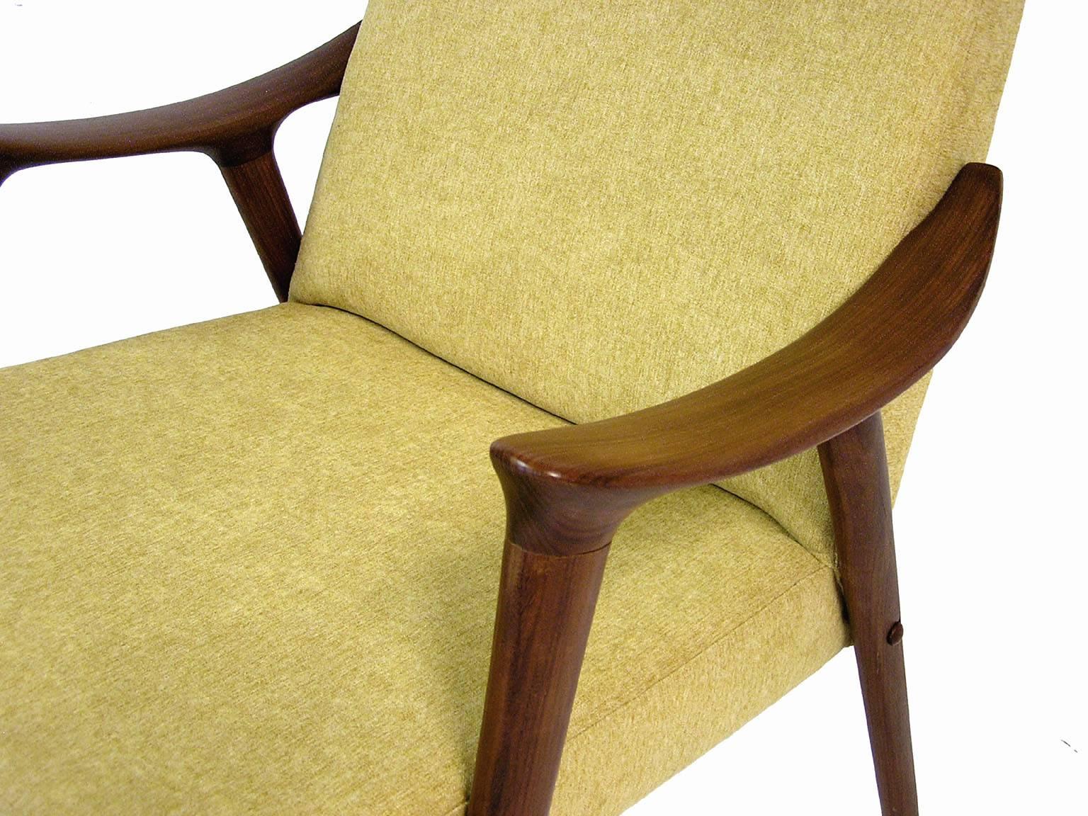 Fabric 1960s Teak Easy Chair by Ingmar Relling for Westnofa, Norway 