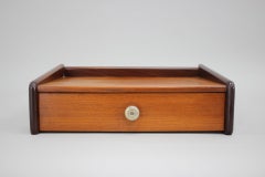 1960s Teak Floating Wall Shelf with Drawer, Denmark