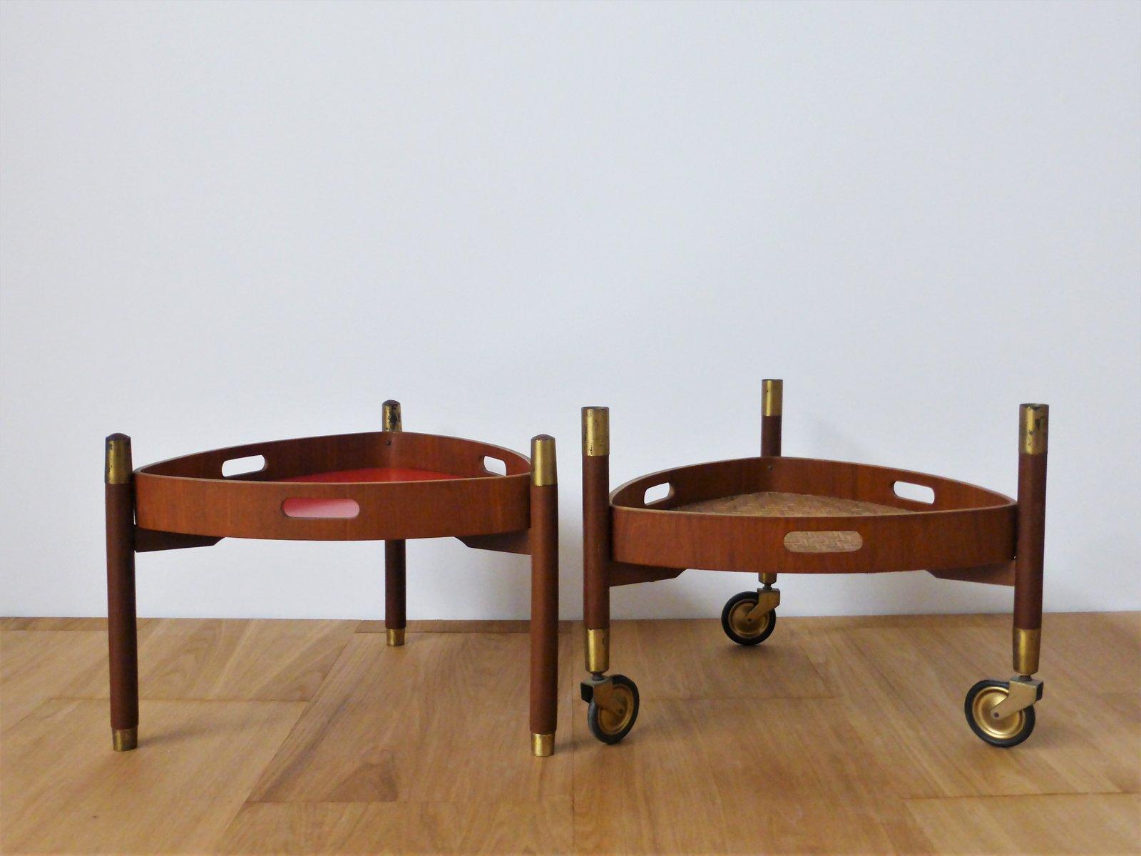 mesa baja de teca, fórmica, mimbre y latón de los años 60 - Elegancia de mediados de siglo en Bueno estado para la venta en Manzano, IT