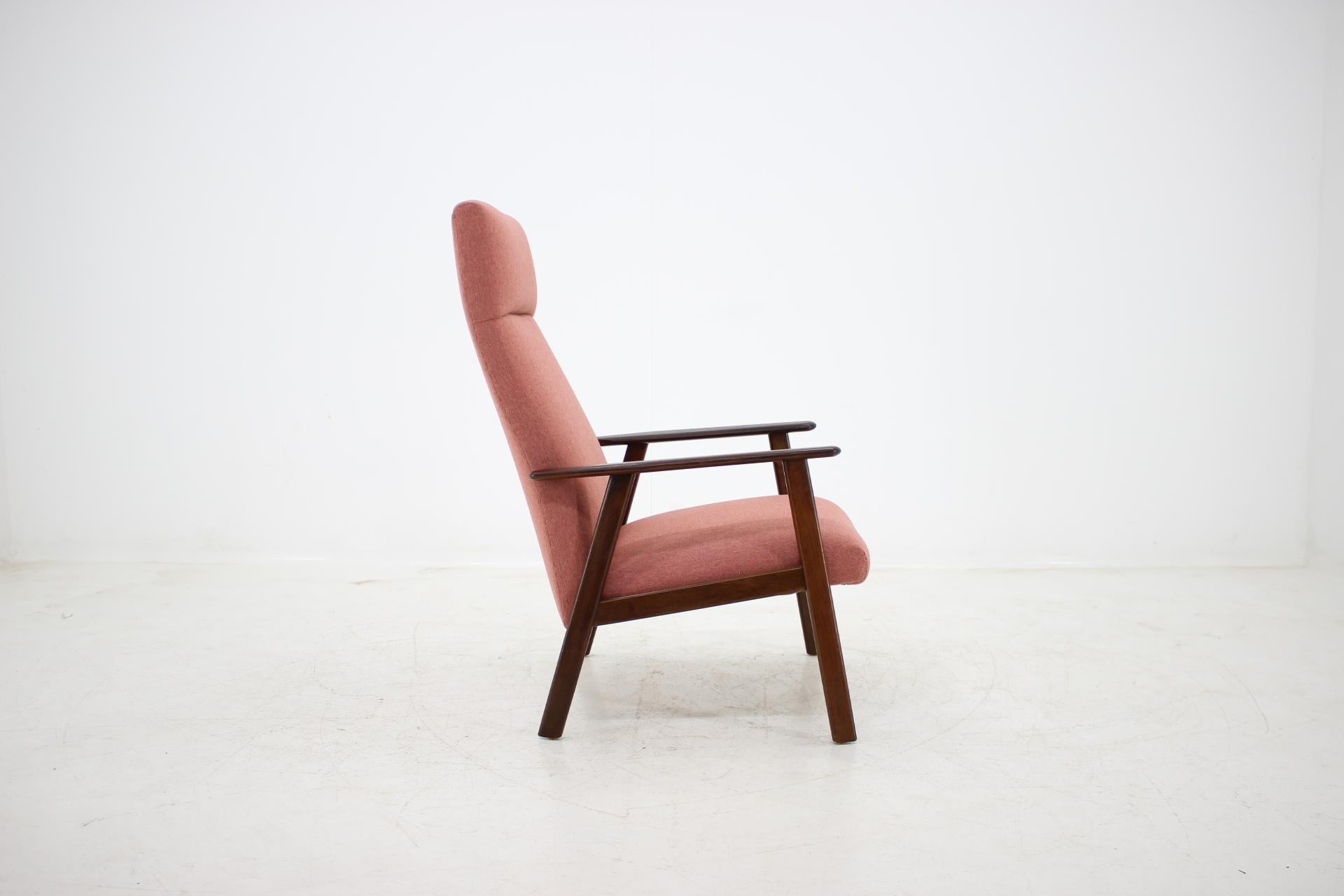 Mid-Century Modern 1960s Teak High Back Chair, Denmark