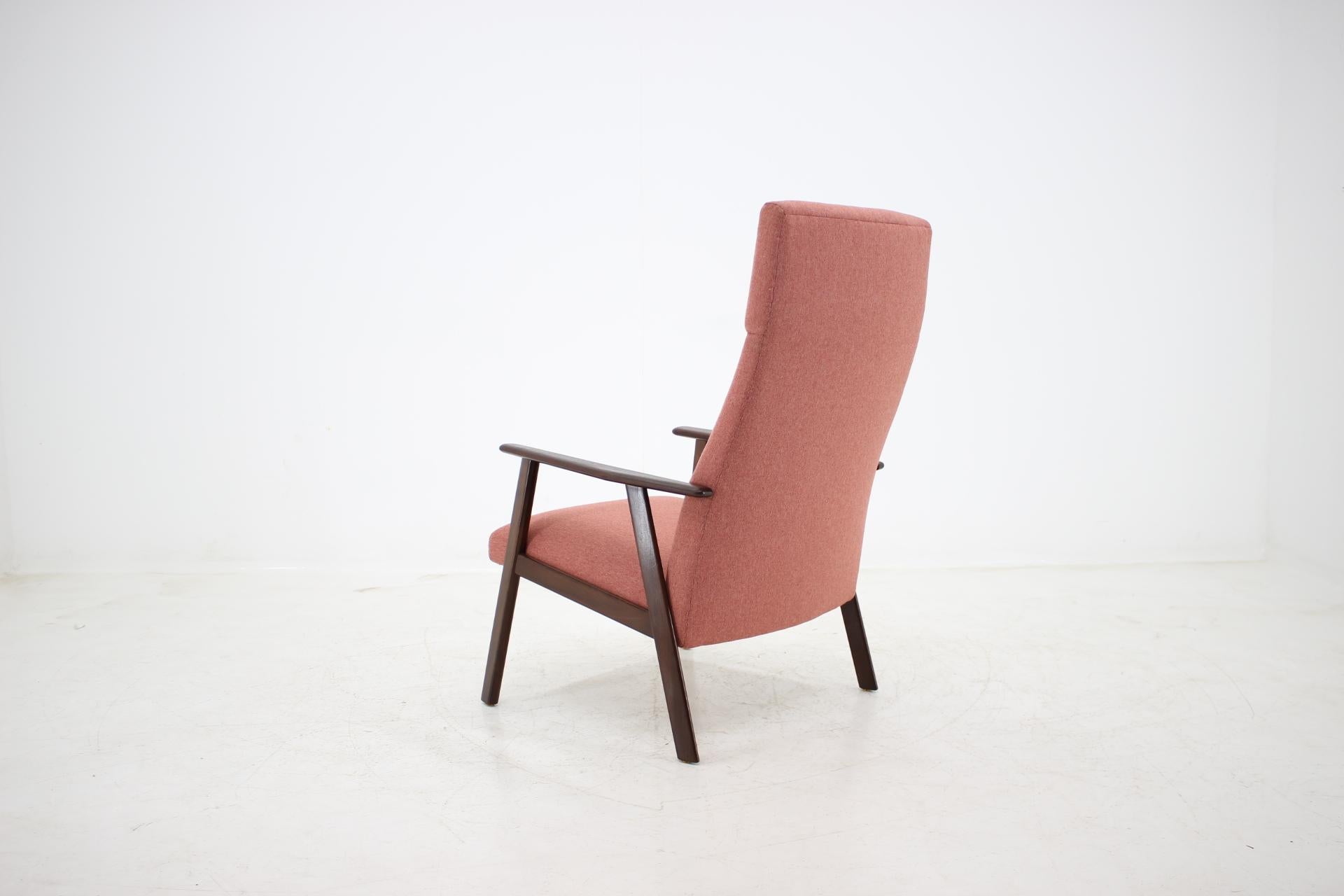 1960s Teak High Back Chair, Denmark In Good Condition In Praha, CZ