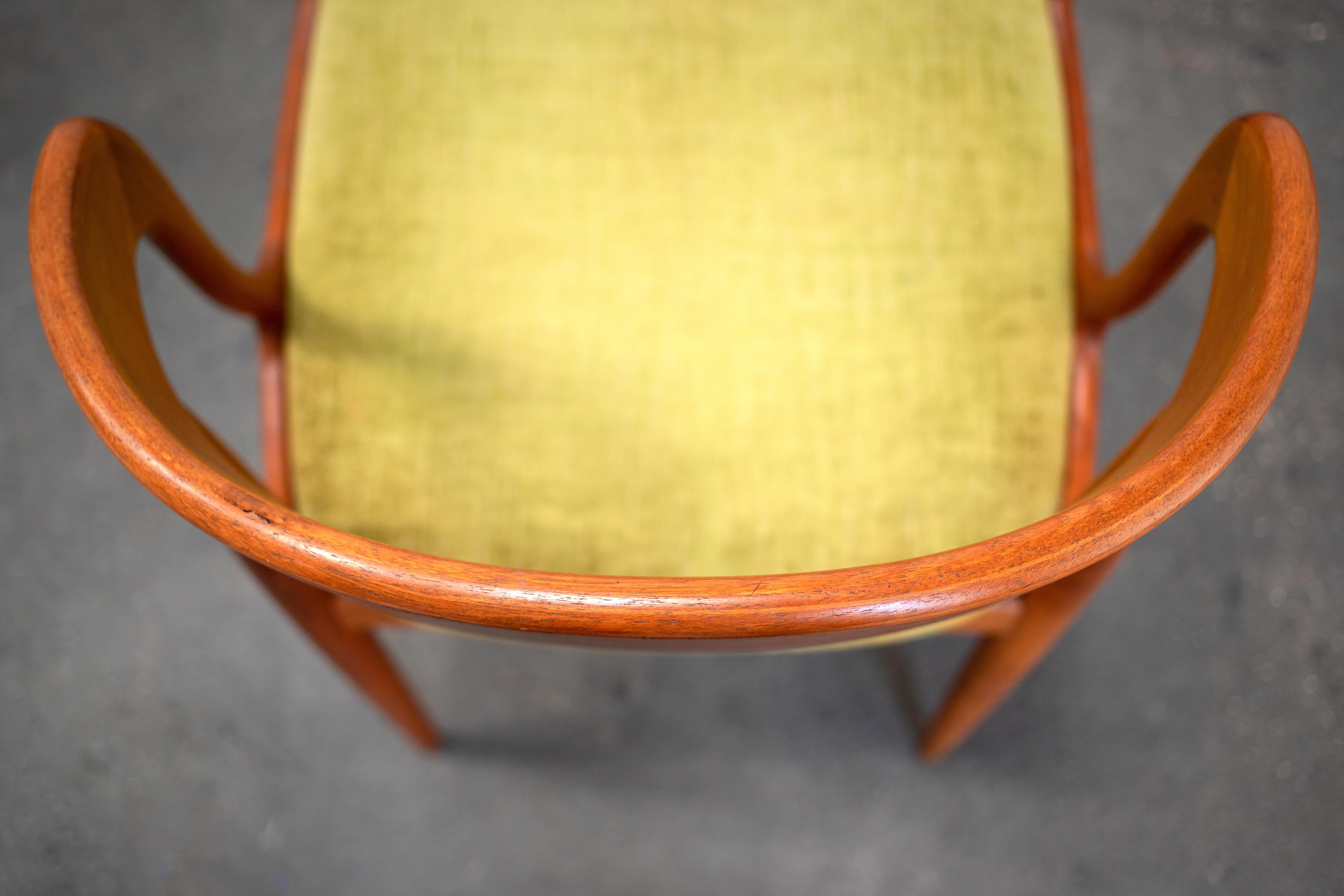 1960s Teak Johannes Andersen Dining Chairs for Uldum Denmark, Set of 6 For Sale 6