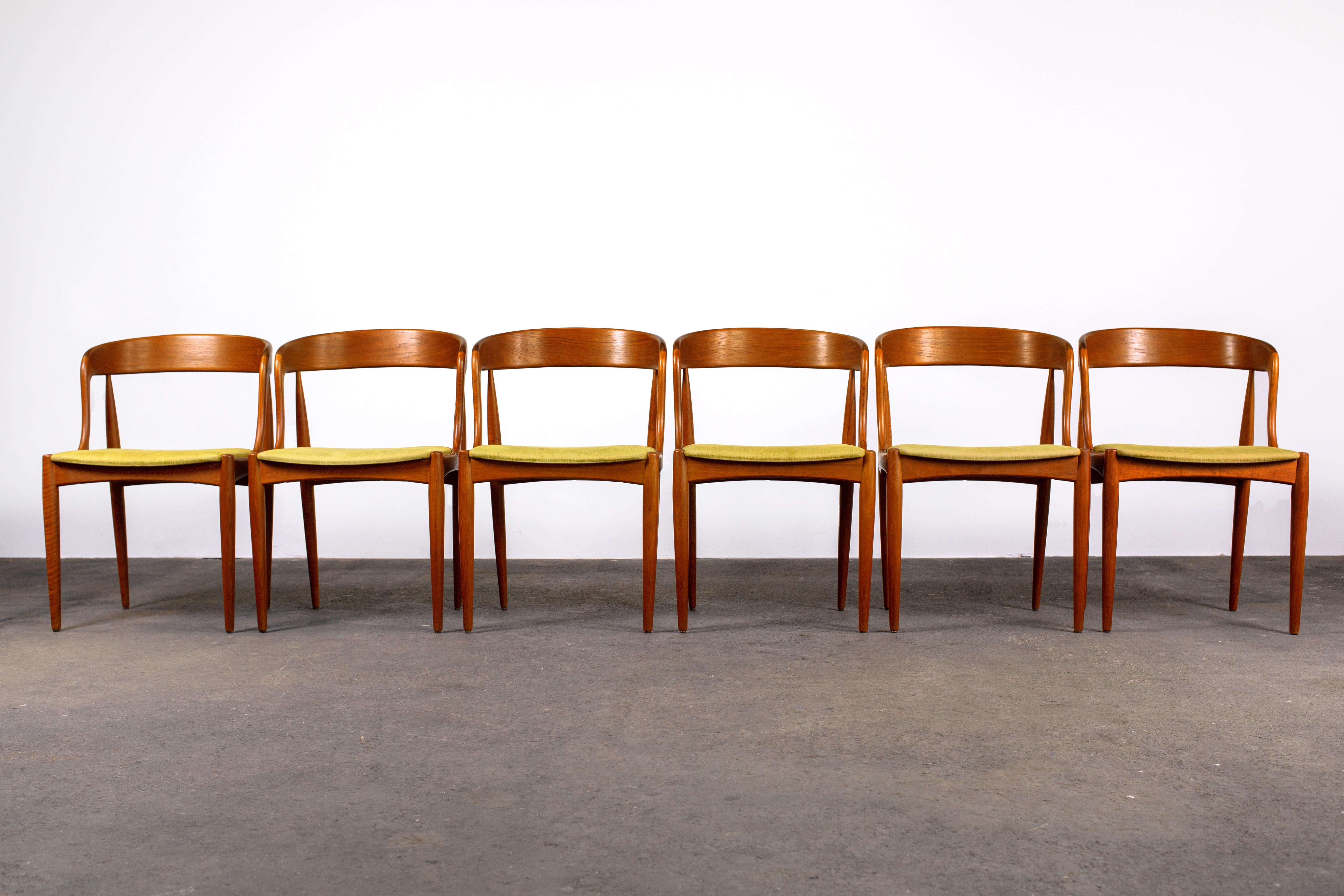 1960s Teak Johannes Andersen Dining Chairs for Uldum Denmark, Set of 6 8