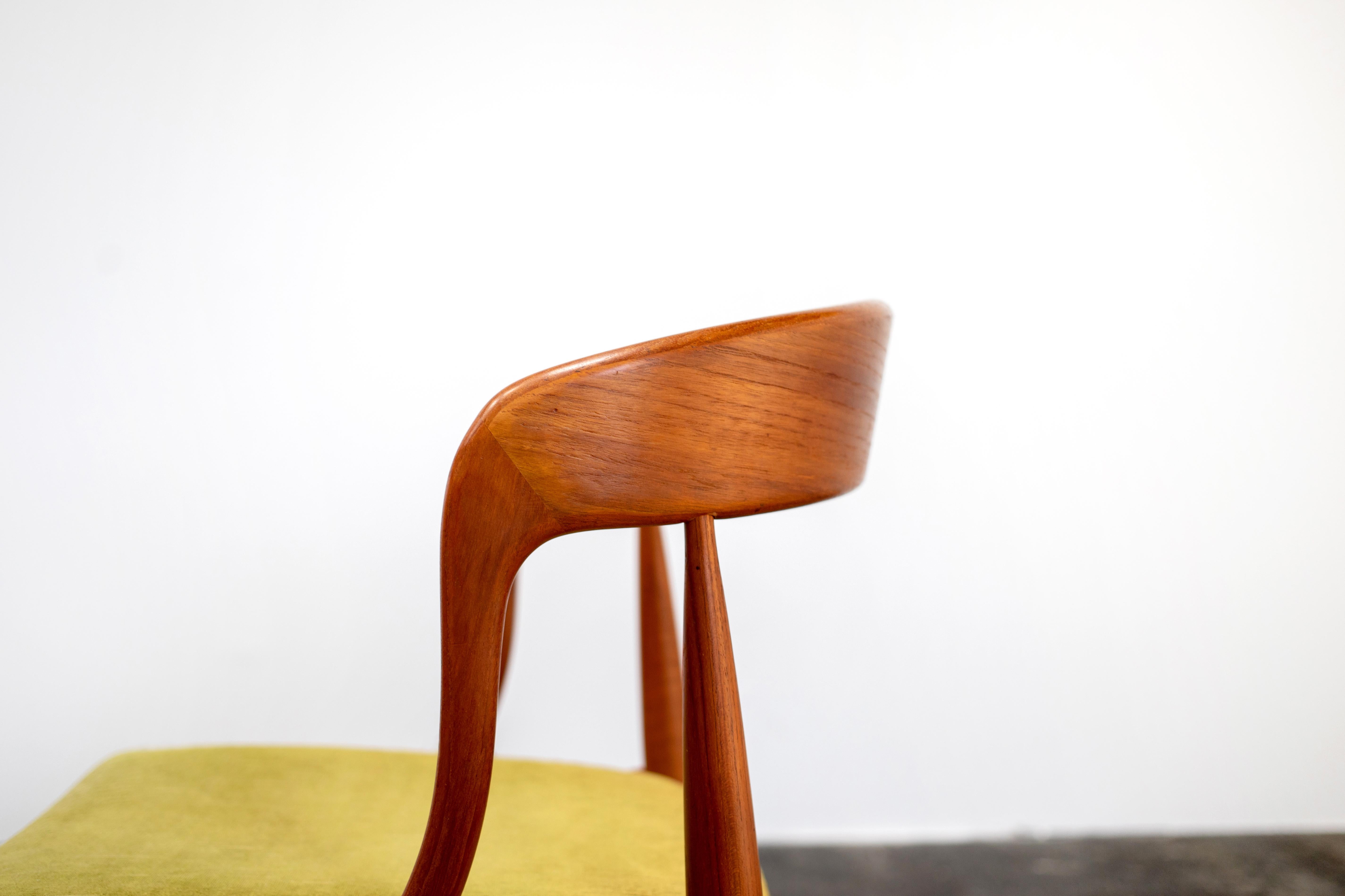 1960s Teak Johannes Andersen Dining Chairs for Uldum Denmark, Set of 6 10