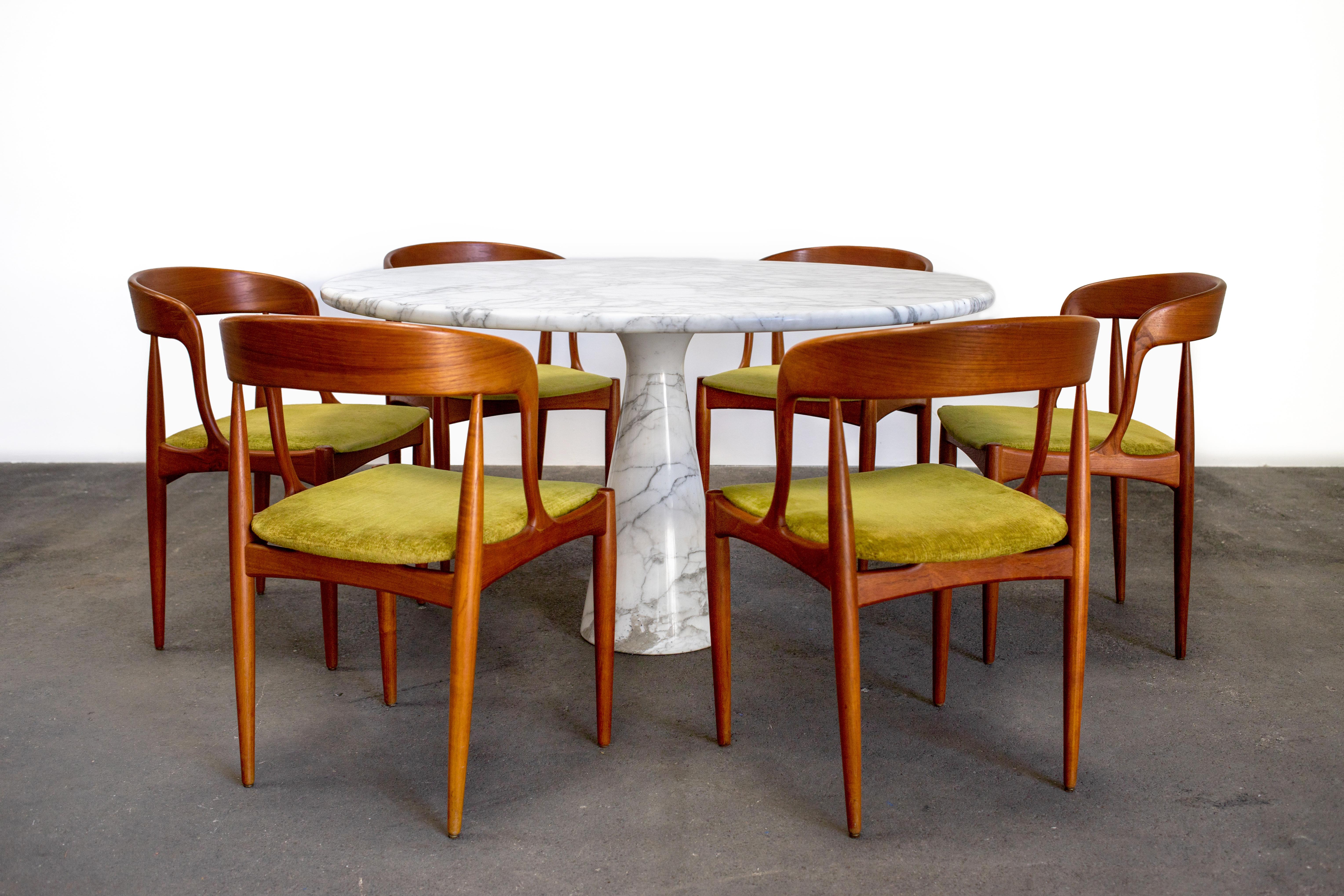 Esszimmerstühle aus Teakholz von Johannes Andersen für Uldum, Dänemark, 6er-Set, 1960er Jahre im Angebot 12