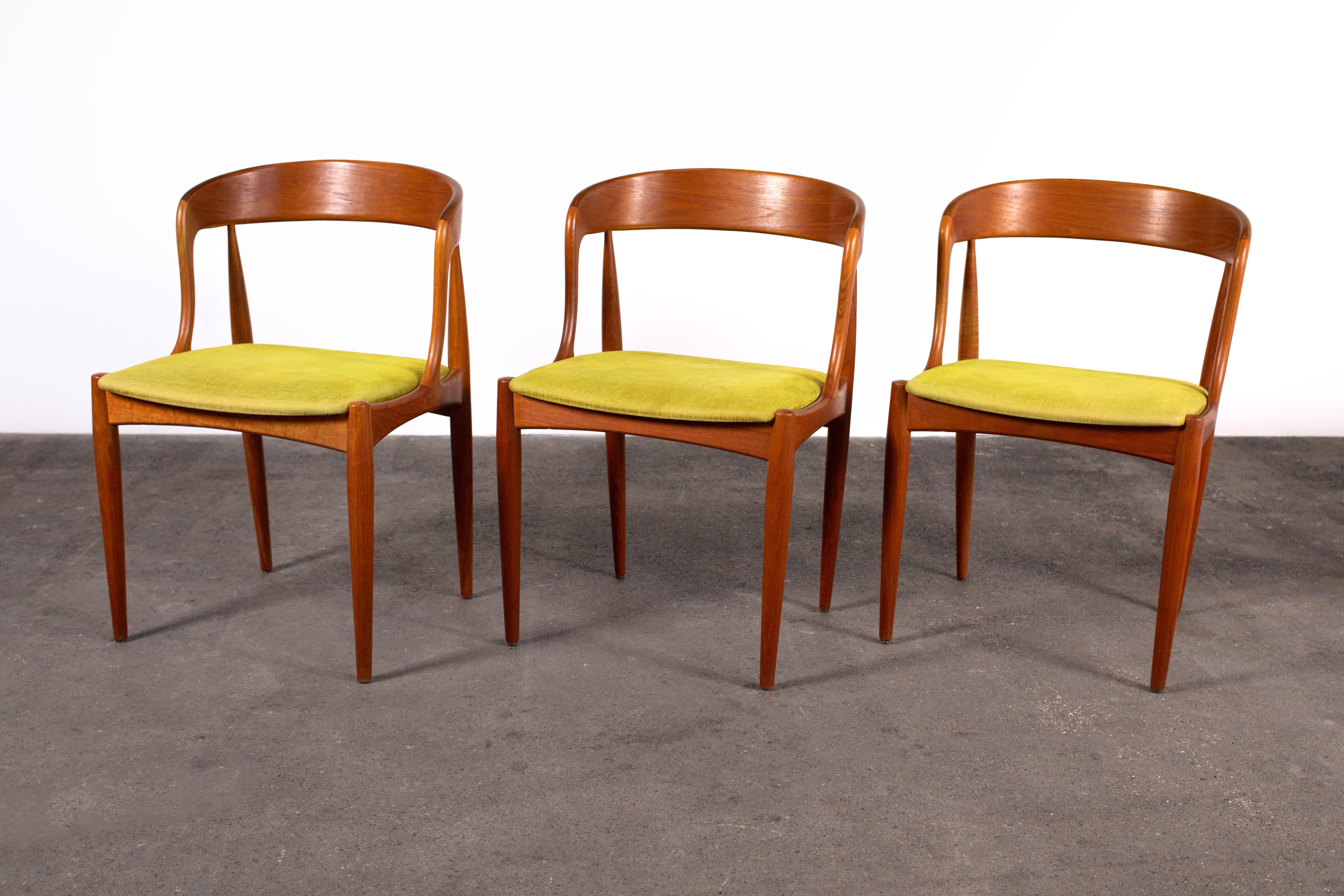 Mid-Century Modern 1960s Teak Johannes Andersen Dining Chairs for Uldum Denmark, Set of 6 For Sale