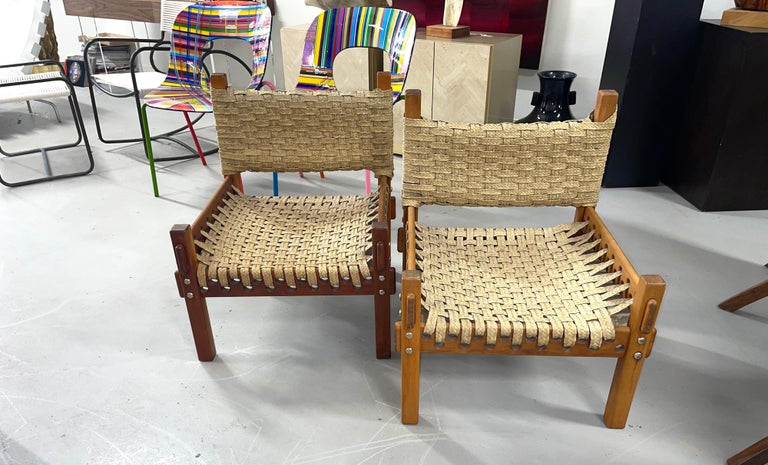 Indian 1960’s Teak Lounge Chairs For Sale
