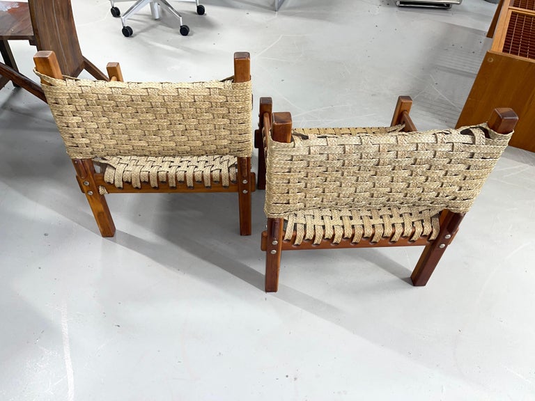 Hand-Crafted 1960’s Teak Lounge Chairs For Sale