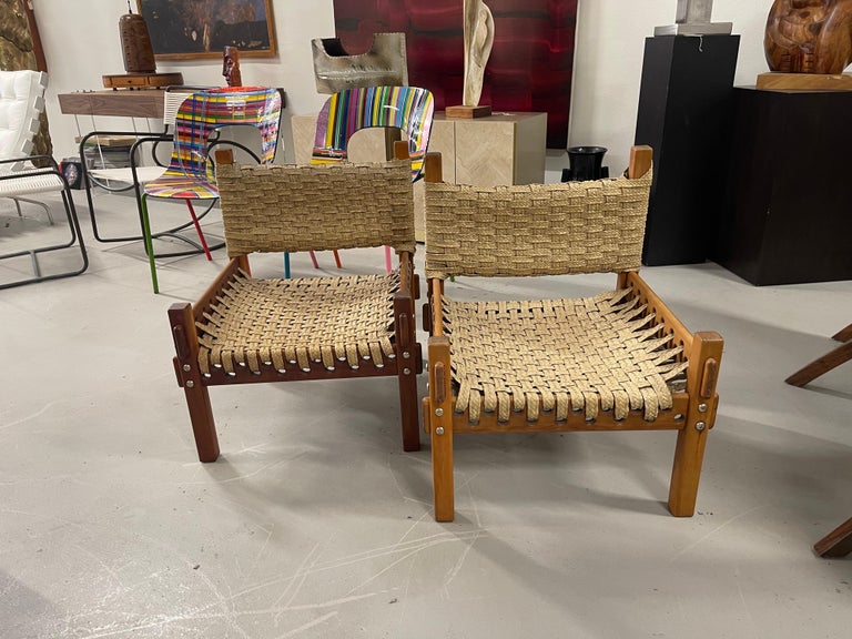 1960’s Teak Lounge Chairs In Good Condition For Sale In Palm Springs, CA