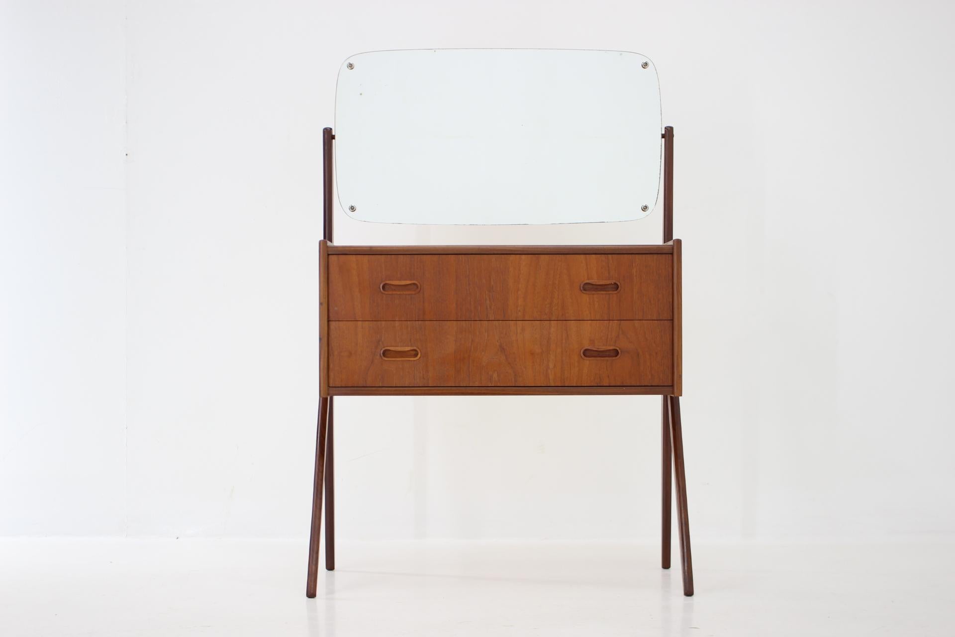 Mid-Century Modern 1960s Teak Mirror Cabinet, Denmark