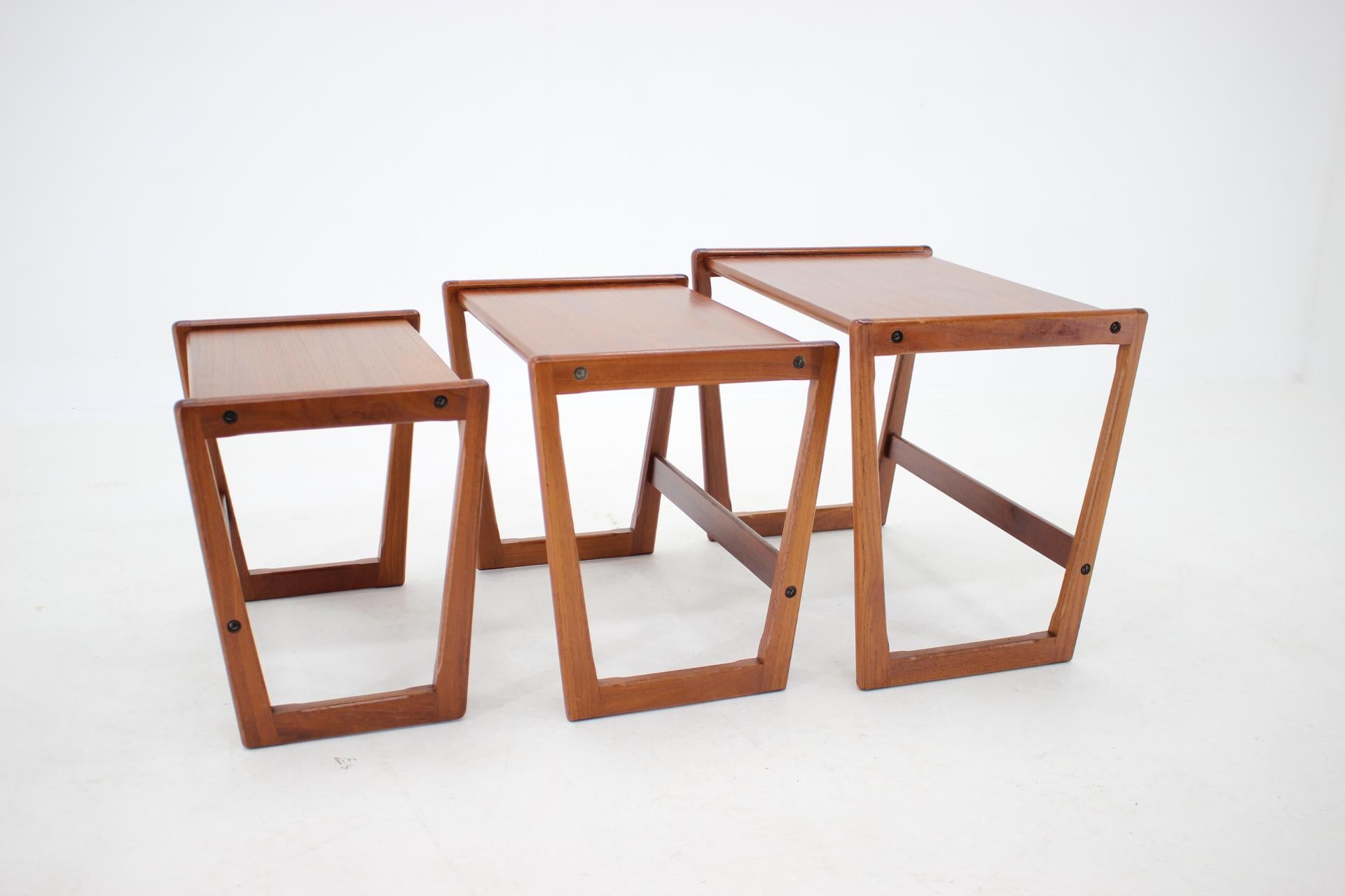 Mid-Century Modern 1960s Teak Nesting Tables, Denmark 