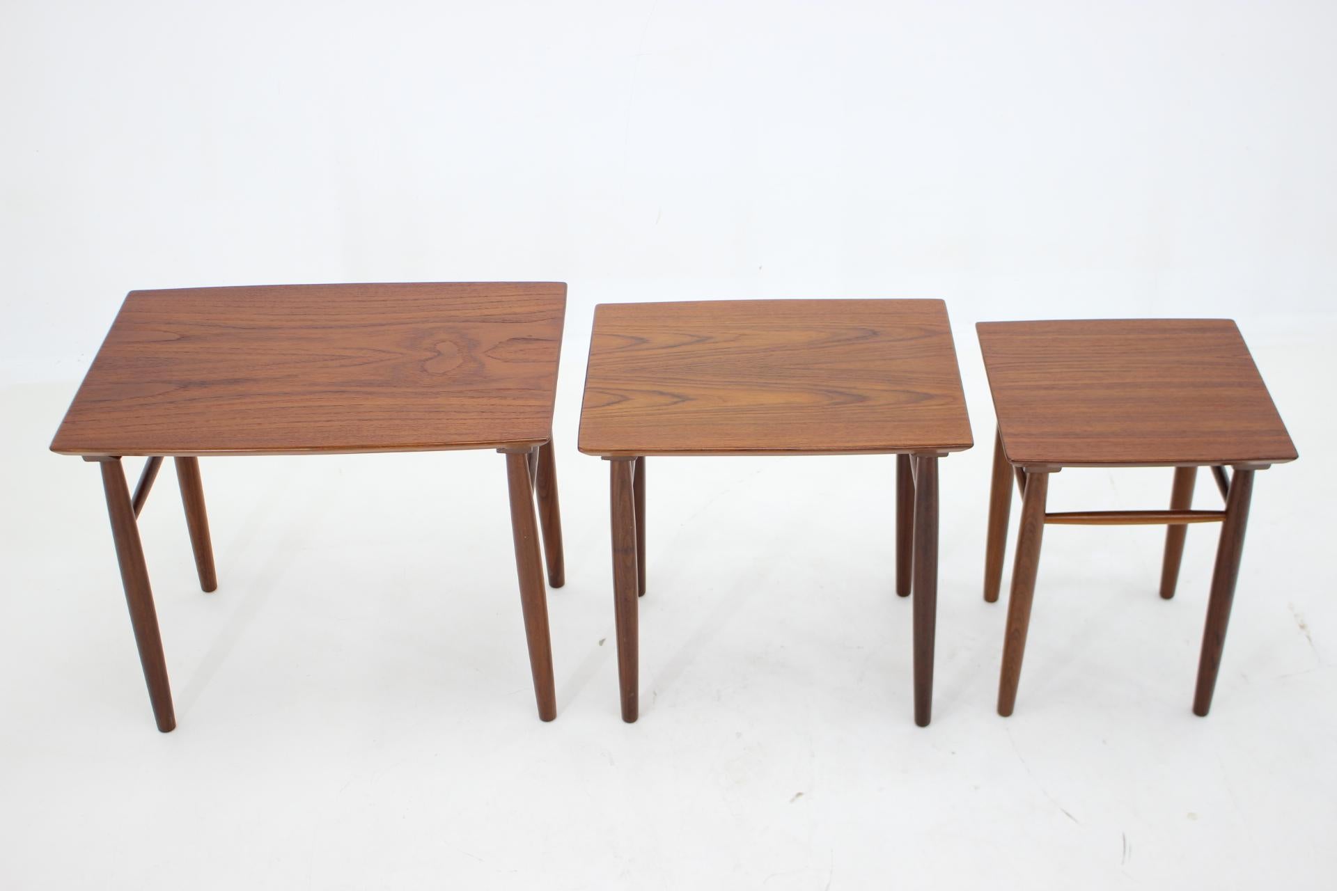 Mid-Century Modern Tables gigognes teck des années 1960, Danemark en vente