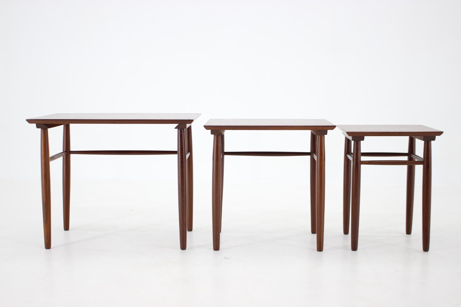 Danish 1960s Teak Nesting Tables, Denmark