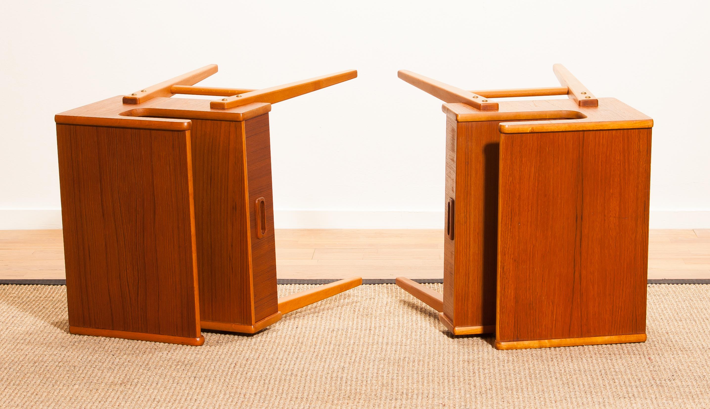1960s Teak Pair of 'Model C' Bedside Tables 5