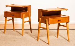 1960s Teak Pair of 'Model C' Bedside Tables