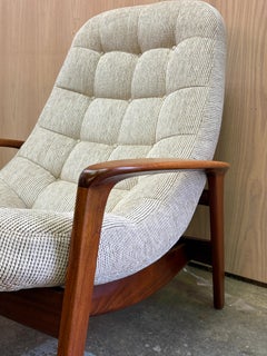 1960s Teak R Huber Scoop Lounge Chair