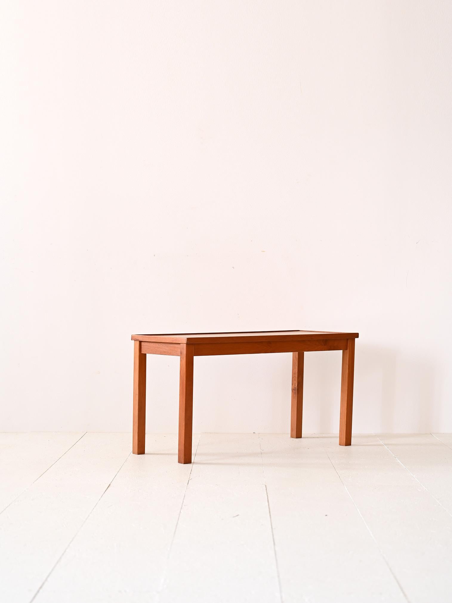 Scandinavian Modern 1960s teak rectangular coffee table For Sale