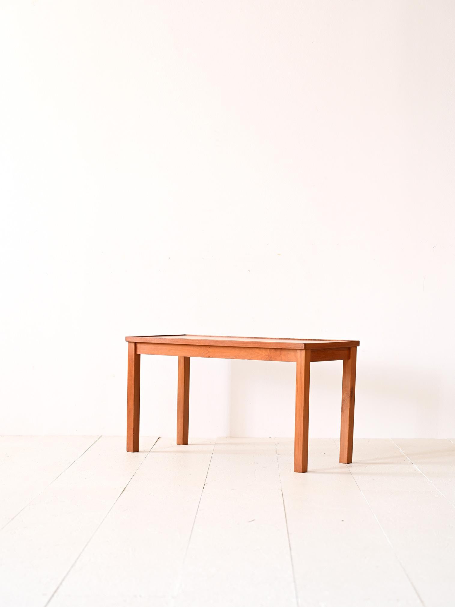 Scandinavian 1960s teak rectangular coffee table For Sale